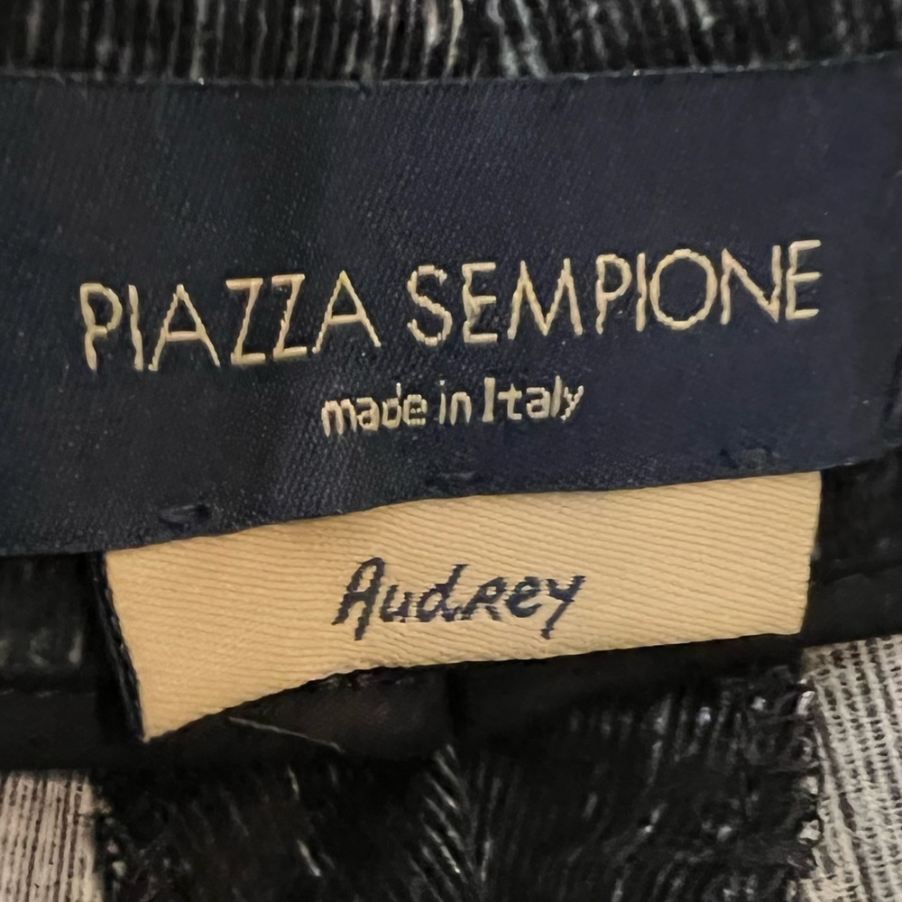 Piazza Sempione Audrey corduroy ankle pants in black plaid - Picture 5 of 6